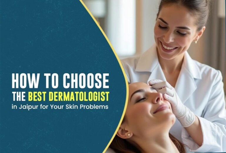 In This Photo best dermatologist in jaipur is doing an skin treatment